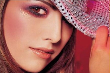 Pink toned blush from the season's make-up trends