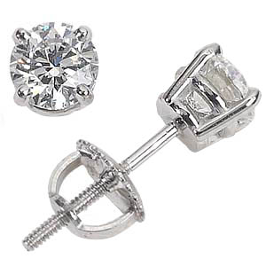 Diamond stud earrings