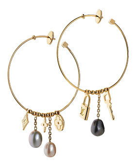 Charm hoop earrings