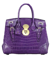 A Ralph Lauren crocodile handbag