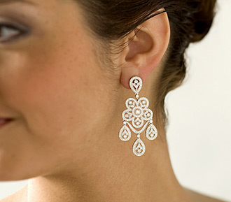 Diamond stud earrings