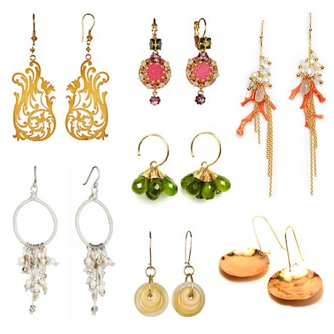 Earrings in a range of lengths