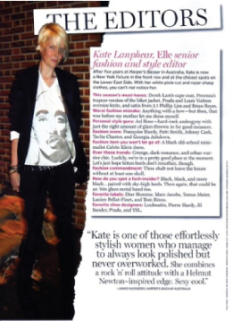 A fashion editor planning a magazine issue