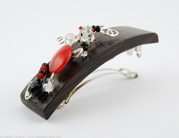 A decorative barrette