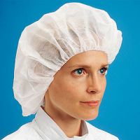 A disposable bouffant cap