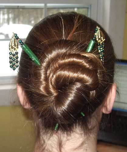 Decorated hair sticks