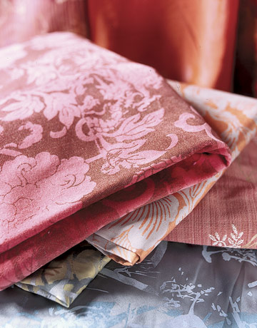 A selection of colorful fabrics available for tailoring