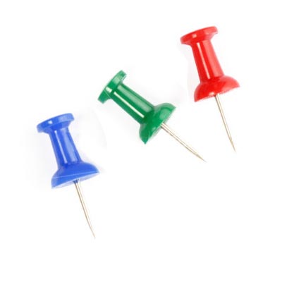 Push pins for securing patterns