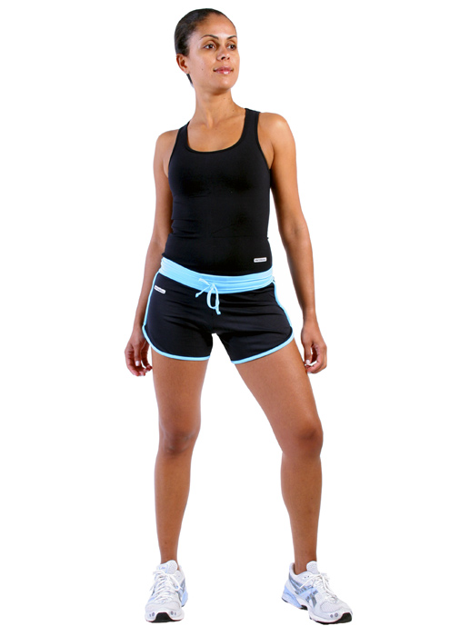 Mid-thigh exercise shorts