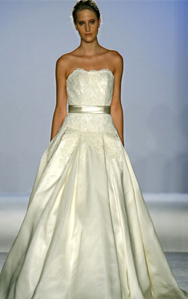 A dress with a natural waistline seam between the ribcage and hips